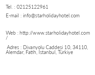 Star Holiday Hotel iletiim bilgileri